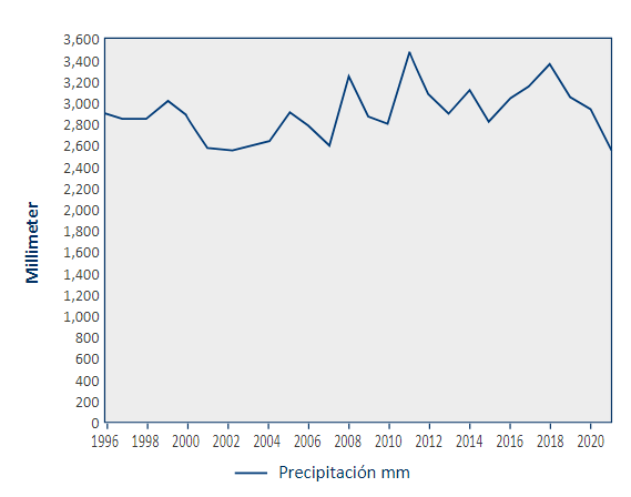 Precipitaci&oacute;n promedio multianual
