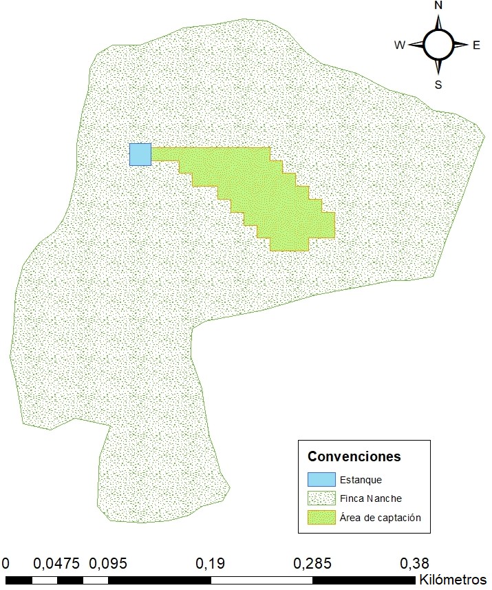 Mapa de ubicación del estanque