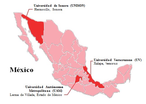 Estados donde
se desarrolló la investigación.