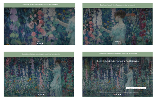 Capturas del juego de scroll propuesto en Google Arts and Culture